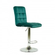Барный стул Barneo N-48 Kruger велюр зеленый малахит VL XLD22