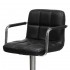 Барный стул Barneo N-69 Kruger Arm Chrome PU черная кожа (10*10415)