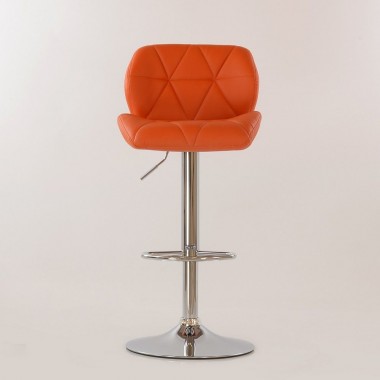 Барный стул Barneo N-85 Diamond оранжевая кожа