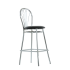 Барный стул Venus Hoker Chrome черная кожа V-4