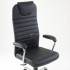 Кресло Barneo K-117 для персонала черная кожа, газлифт 3кл