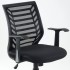 Кресло Barneo K-138 для персонала черная ткань черная сетка, газлифт 3кл