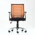 Кресло Barneo K-138 для персонала черная ткань оранжевая сетка, газлифт 3кл