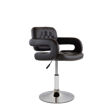 Полубарный стул Barneo N-135 Gregor темно-коричневая кожа