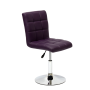 Полубарный стул Barneo N-48 Kruger фиолетовая кожа