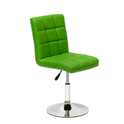 Полубарный стул Barneo N-48 Kruger зеленая кожа