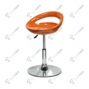 Полубарный стул Barneo N-6 Disco оранжевый глянец