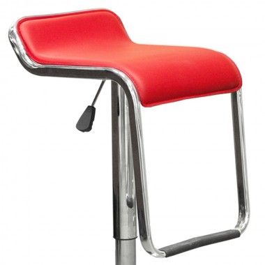 Барный стул BARNEO N-41 aLM красная кожа