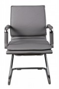 Кресло Бюрократ CH-993-Low-V серый искусственная кожа низк.спин. полозья металл хром