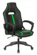 Кресло игровое Zombie A3 черный/зеленый искусственная кожа крестовина пластик