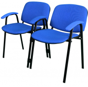 Секция ИЗО с подлокотниками из 2х стульев
